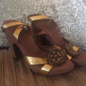 BCBG Maxazria -Wrap Block Heel Sandals